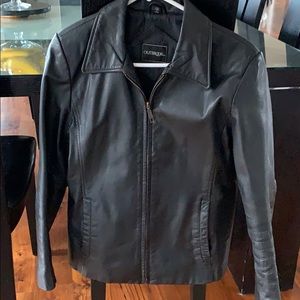 Black leather jacket